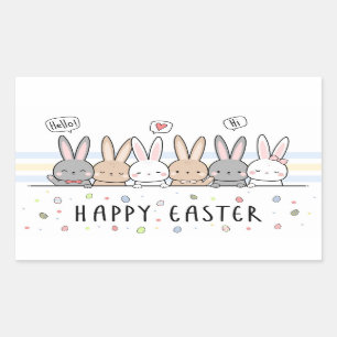 Happy Easter  Rectangular Sticker