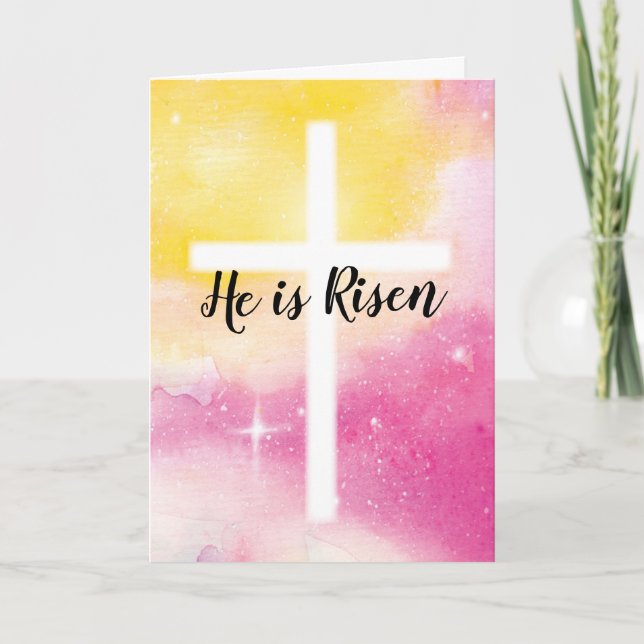 Happy Easter, Religious - He is Risen Holiday Card (Front)
