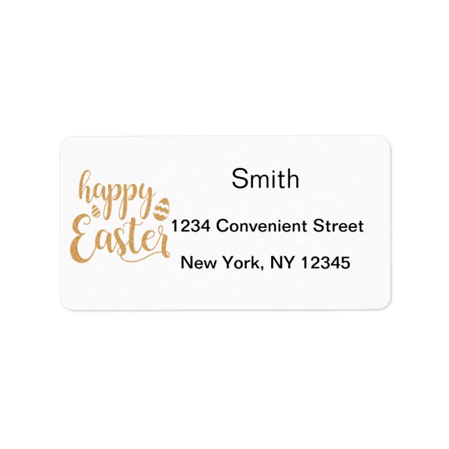 Happy Easter Return Address Label (Front)