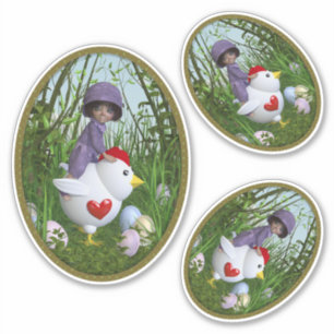 Happy Easter - Riding on the hen