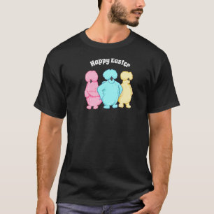 Happy Easter Sassy Silkie Chickens Three Pastel Co T-Shirt