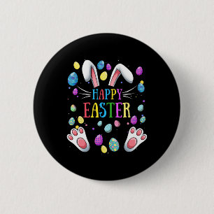 Happy Easter Sayings Bunny Gifts Egg Graphic Famil 6 Cm Round Badge
