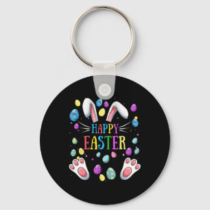 Happy Easter Sayings Bunny Gifts Egg Graphic Famil Key Ring