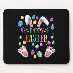 Happy Easter Sayings Bunny Gifts Egg Graphic Famil Mouse Mat