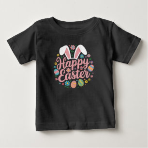 Happy Easter Sayings Egg Bunny Baby T-Shirt