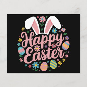 Happy Easter Sayings Egg Bunny Flyer