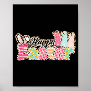 Happy Easter Sayings Egg Bunny Poster