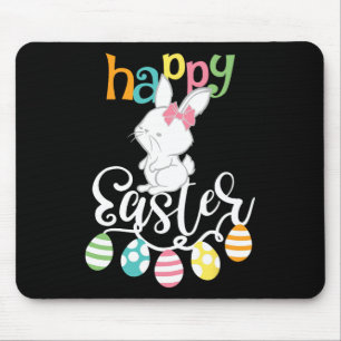 Happy Easter Sayings Egg Groovy Bunny Rabbit Kids Mouse Mat
