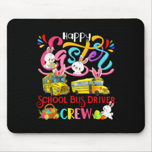 Happy Easter School Bus Driver Crew Bunny Rabbit E Mouse Mat