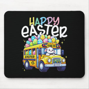 Happy Easter School Bus Driver Crew Eggs Easter Da Mouse Mat