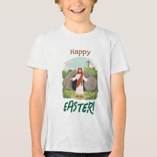 Happy Easter Season Well Wishes Good Friday Tri-Blend Shirt