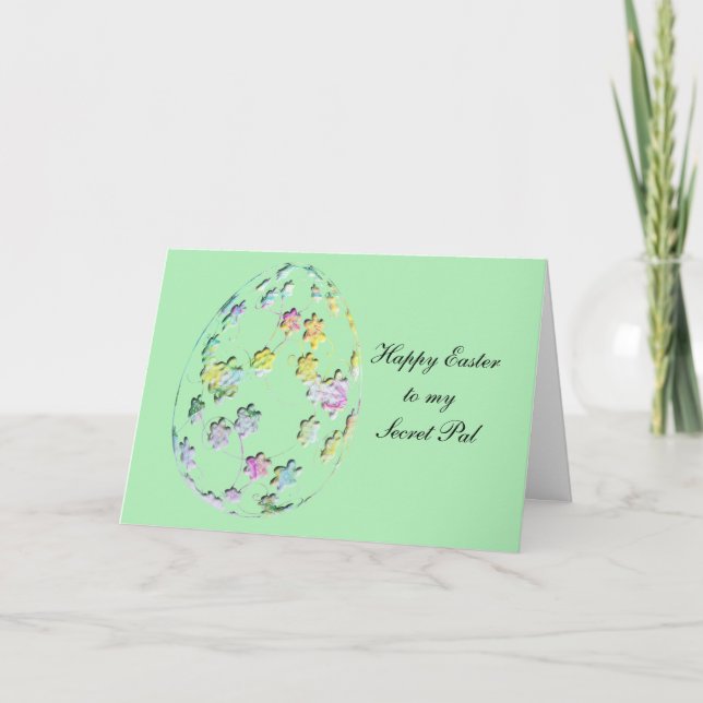 Happy Easter Secret Pal Holiday Card (Front)