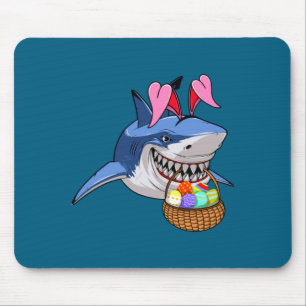 Happy Easter Shark Bunny With Easter Basket Boys G Mouse Mat