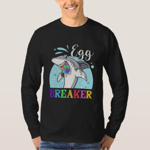 Happy Easter Shark Egg Breaker Boy Kids Easter Col T-Shirt