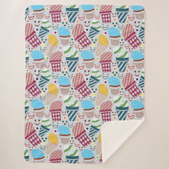 Happy Easter Sherpa Blanket (Front)