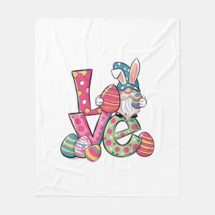 Happy Easter Shirt Gnome Easter Day Love Men Women Fleece Blanket
