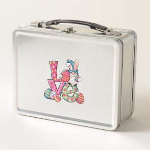 Happy Easter Shirt Gnome Easter Day Love Men Women Metal Lunch Box
