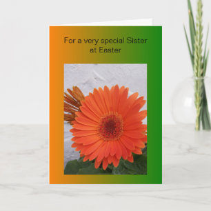 Happy Easter Sister Card - Gerbera