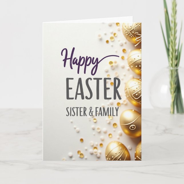 Happy Easter Sister Family Card (Front)