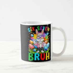 Happy Easter Six Seven Bruh Meme Bunny Rabbit Boy Coffee Mug