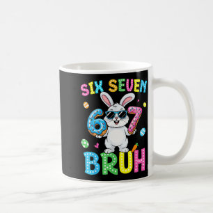 Happy Easter Six Seven Bruh Meme Bunny Rabbit Boy Coffee Mug