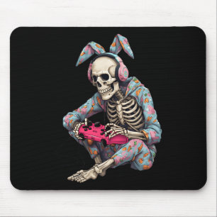 Happy Easter Skeleton Gamer Video Gaming Boys Men  Mouse Mat