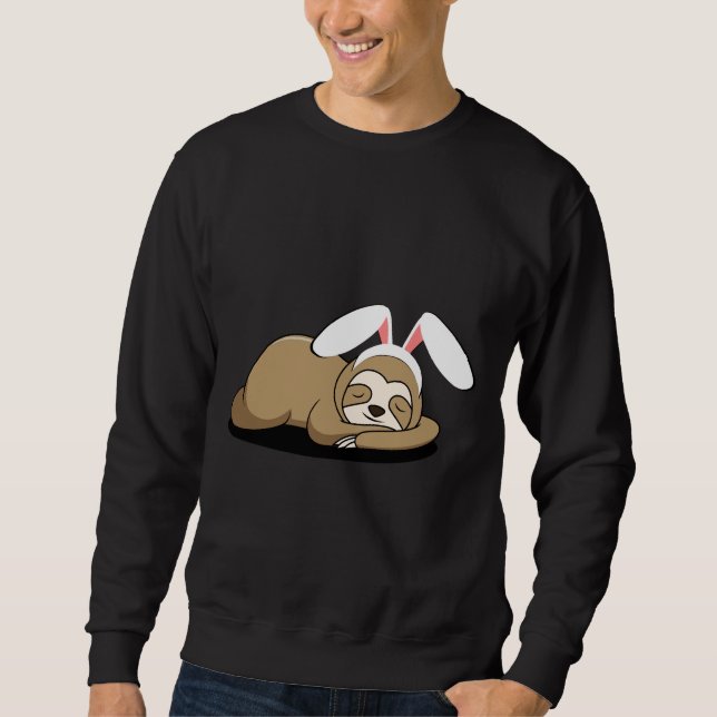 Happy Easter Sloth Bunny Sweatshirt (Front)