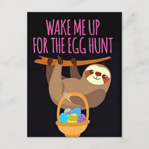 Happy Easter Sloth Holiday Postcard