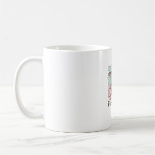 Happy Easter Smile Face Retro Hippie Bunny Rabbit Coffee Mug