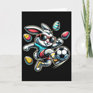 Happy Easter Soccer Boys Easter Bunny Funny Easter Card