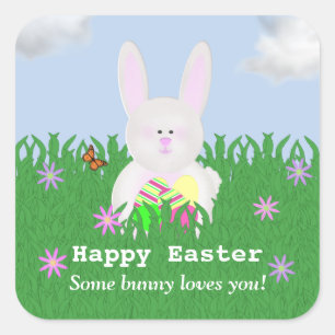 Happy Easter: Some Bunny Loves You Stickers