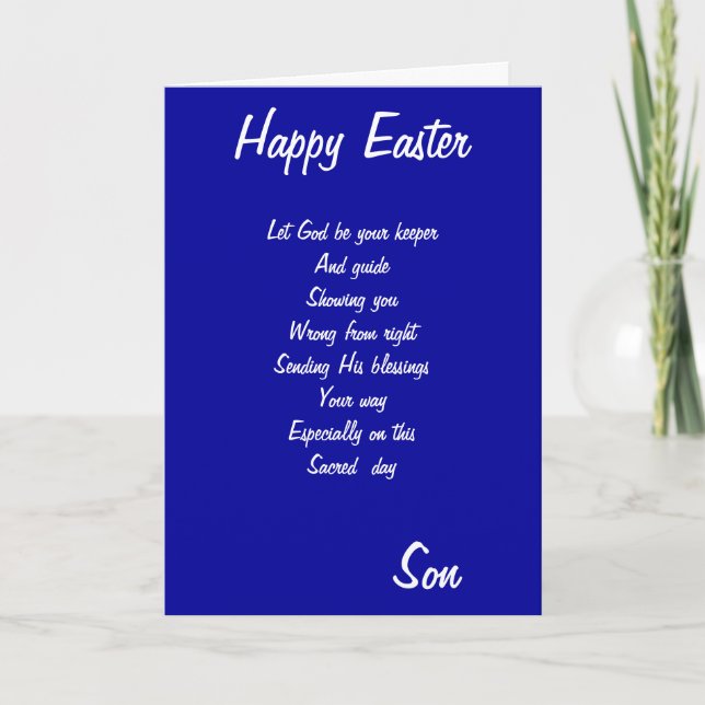 Happy Easter son Holiday Card (Front)
