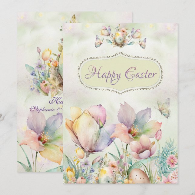 Happy Easter Sophisticated Card (Front/Back)