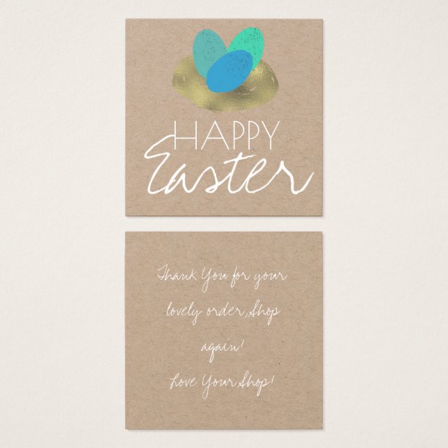 Happy Easter Speckled Egg Easter Nest Business (Front & Back)