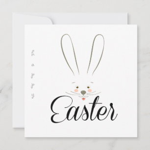 Happy Easter Spring Cute Bunny Easter Eggs Hunt Holiday Card