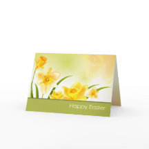 Happy Easter. Spring Daffodils Easter