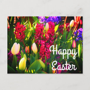 Happy Easter Spring Flowers #5 Postcard
