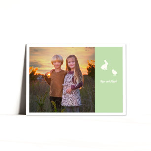 Happy Easter Spring Two Photo Card