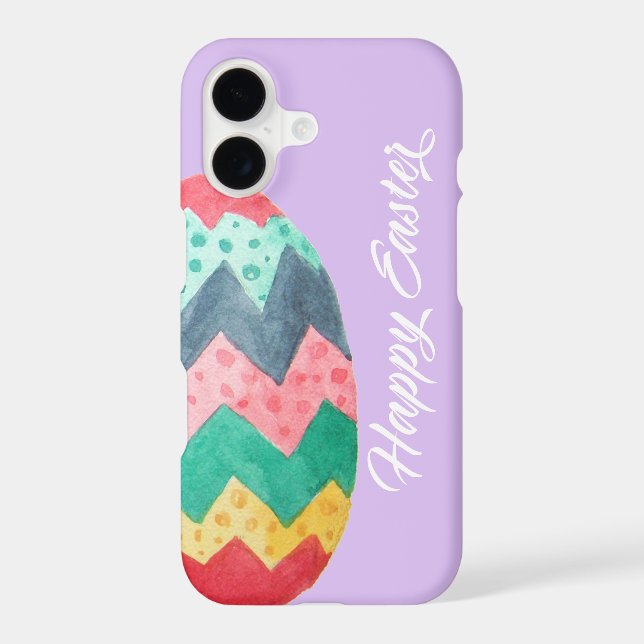 Happy Easter Spring Watercolor Egg Colourful (Back)