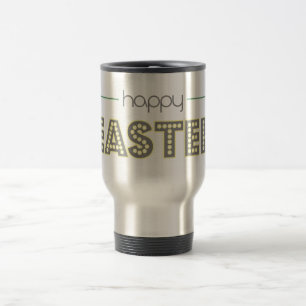 happy easter spring yellow mint green simple travel mug