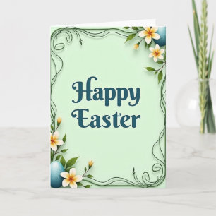 Happy Easter Springtime Scene Card
