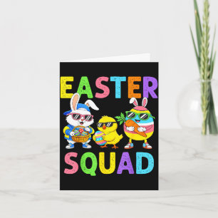 Happy easter squad bunny egg hunt for kids boy gir card