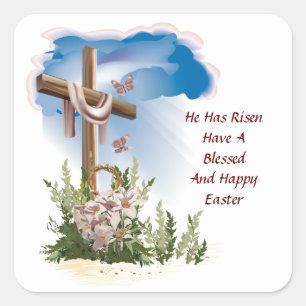 Happy Easter Square Sticker