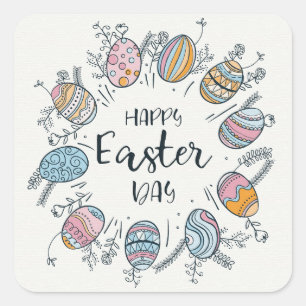 Happy Easter Square Sticker