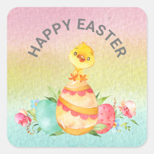 Happy Easter Square Sticker
