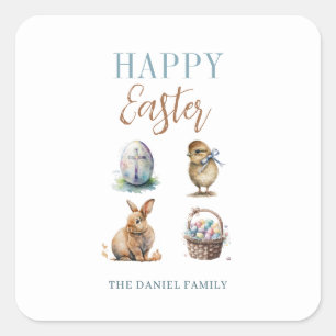 Happy Easter Square Sticker