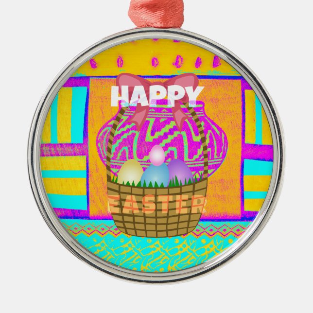 Happy Easter. Stay Blessed as Always Metal Tree Decoration (Front)