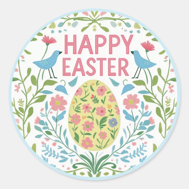  "Happy Easter" Sticker (Front)
