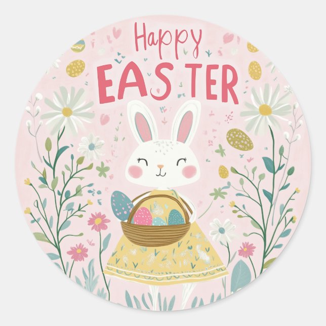 "Happy Easter" Sticker (Front)