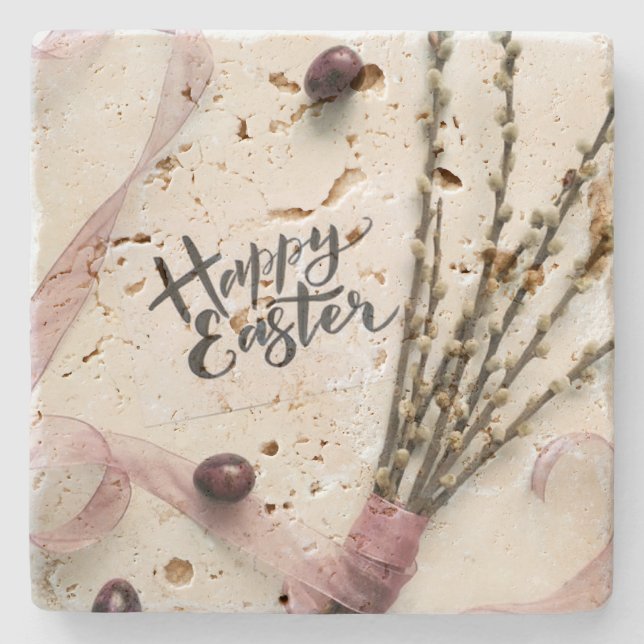 HAPPY EASTER STONE COASTER (Front)